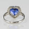 Bague 50 Bague cœur tanzanite et diamants en or blanc 18 carats 58 Facettes 12-063-5220536-52