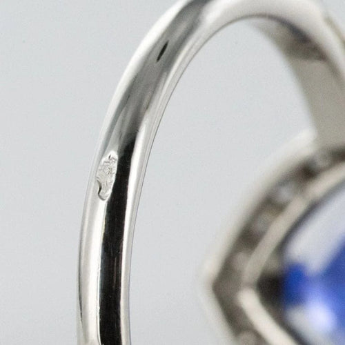 Bague 50 Bague cœur tanzanite et diamants en or blanc 18 carats 58 Facettes 12-063-5220536-52