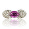 Bague 51 Bague en or blanc 18 carats avec saphir rose et diamants 58 Facettes 00-211-2712936-52
