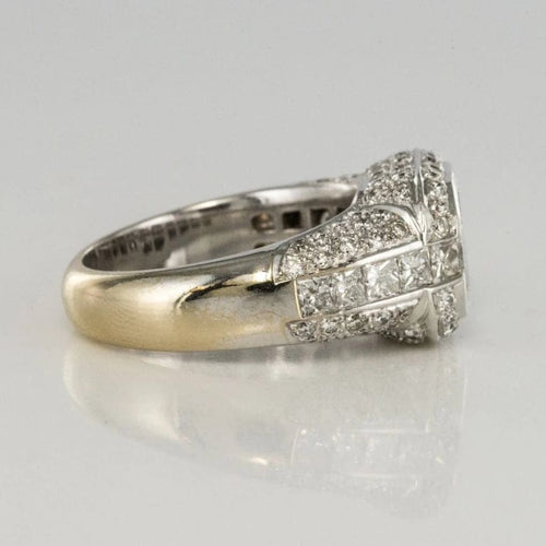 Bague 51 Bague diamants taille princesse en or blanc 18 carats 58 Facettes 01-186-1895002-51