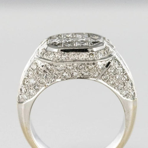 Bague 51 Bague diamants taille princesse en or blanc 18 carats 58 Facettes 01-186-1895002-51
