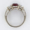Bague 53 Bague en or blanc 18 carats rubis et diamants pavés 58 Facettes 05-118-3177552-53