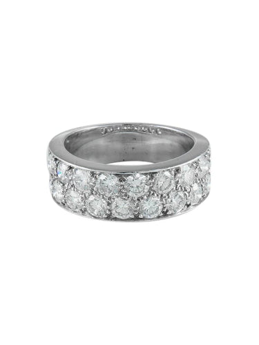 Bague 60 Bague ruban en or blanc 18K sertie de diamants 58 Facettes