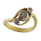 Bague 55 Bague style ancien en or jaune 750 et argent, diamants taille ancienne 58 Facettes G3893