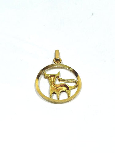 Pendentif Médaille Taureau en or rose et or jaune 18 carats 58 Facettes 1714295