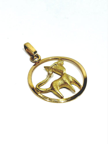 Pendentif Médaille Taureau en or rose et or jaune 18 carats 58 Facettes 1714295