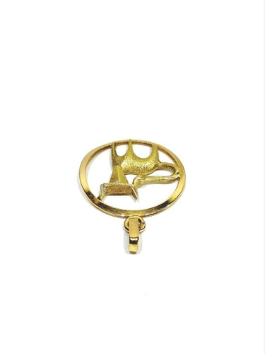 Pendentif Médaille Taureau en or rose et or jaune 18 carats 58 Facettes 1714295