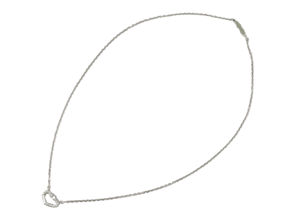 Pendentif Cartier - Pendentif C Heart de Cartier en or blanc et diamant 58 Facettes zwvgx5