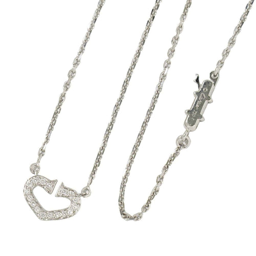 Pendentif Cartier - Pendentif C Heart de Cartier en or blanc et diamant 58 Facettes zwvgx5