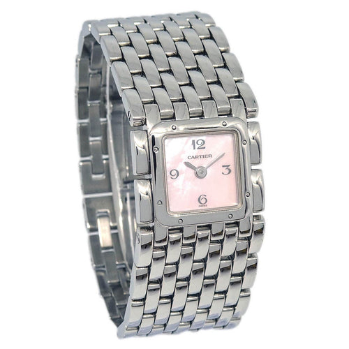 Montre Cartier Panthère Ruban - Montre quartz en acier et nacre 58 Facettes f12x20qa23