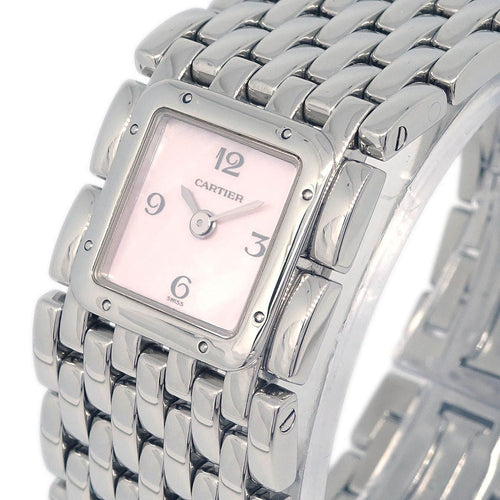 Montre Cartier Panthère Ruban - Montre quartz en acier et nacre 58 Facettes f12x20qa23