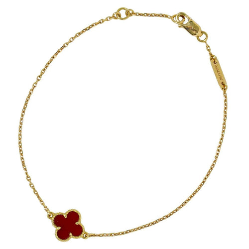 Bracelet Van Cleef & Arpels - Bracelet Sweet Alhambra en or rose et cornaline 58 Facettes rpov99onzc