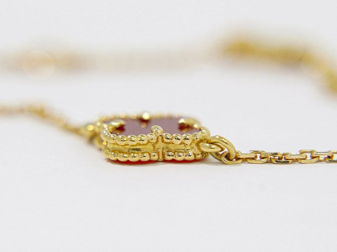 Bracelet Van Cleef & Arpels - Bracelet Sweet Alhambra en or rose et cornaline 58 Facettes rpov99onzc