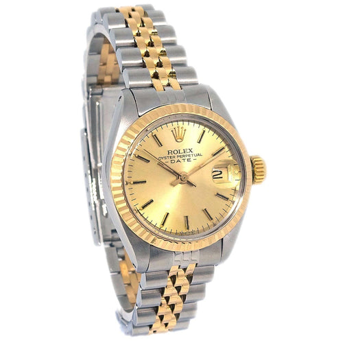Montre Rolex Oyster Perpetual Datejust - Montre automatique en acier inoxydable et or jaune 58 Facettes d8a577jgjl