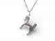 Collier collier HERMES panache h077298fb00 pendentif galop metal argente 58 Facettes 273214