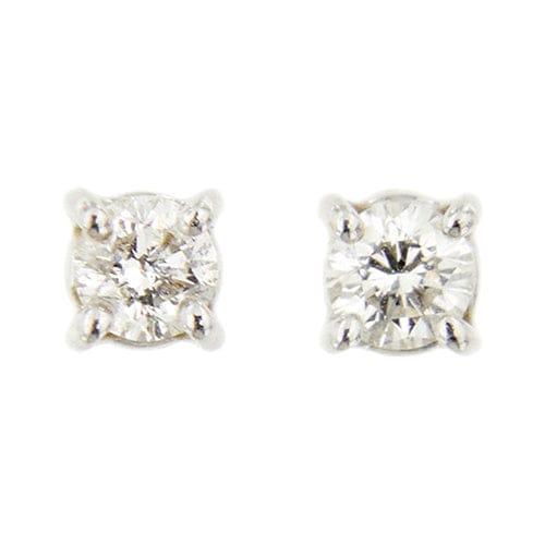Boucles d'oreilles Boucles d’oreilles puces point de lumière en or blanc 18 kt et diamants 0,20 ct 58 Facettes 36960