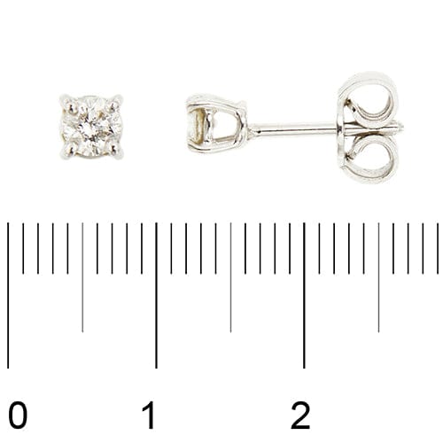 Boucles d'oreilles Boucles d’oreilles puces point de lumière en or blanc 18 kt et diamants 0,20 ct 58 Facettes 36960