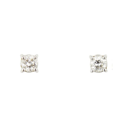 Boucles d'oreilles Boucles d’oreilles puces point de lumière en or blanc 18 kt et diamants 0,20 ct 58 Facettes 36960