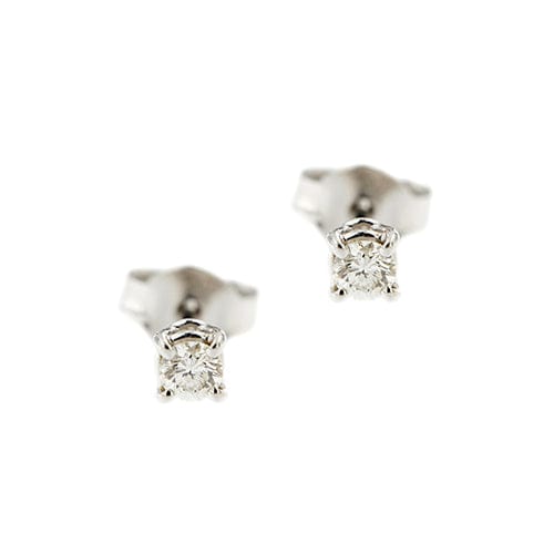 Boucles d'oreilles Boucles d’oreilles puces point de lumière en or blanc 18 kt et diamants 0,20 ct 58 Facettes 36960