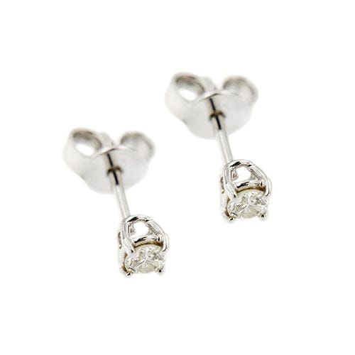 Boucles d'oreilles Boucles d’oreilles puces point de lumière en or blanc 18 kt et diamants 0,20 ct 58 Facettes 36960