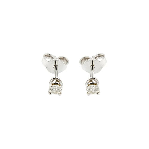 Boucles d'oreilles Boucles d’oreilles puces point de lumière en or blanc 18 kt et diamants 0,20 ct 58 Facettes 36960