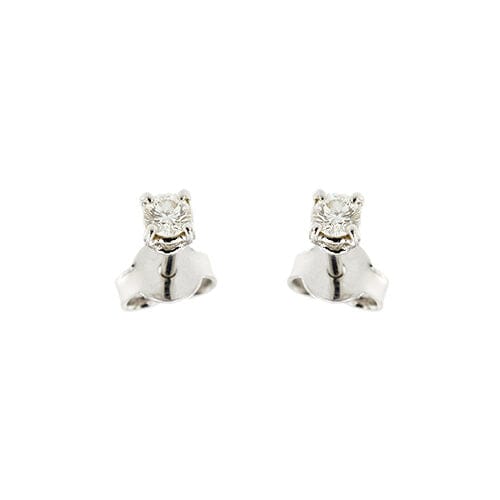Boucles d'oreilles Boucles d’oreilles puces point de lumière en or blanc 18 kt et diamants 0,20 ct 58 Facettes 36960