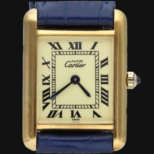 Montre Cartier Montre Tank Vermeil Must De Cartier Vermeil 58 Facettes MT43337
