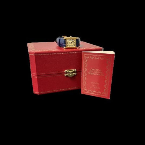 Montre Cartier Montre Tank Vermeil Must De Cartier Vermeil 58 Facettes MT43337