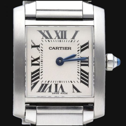 Montre Cartier Tank Française - Montre en acier quartz 58 Facettes MT44015