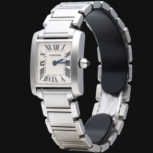 Montre Cartier Tank Française - Montre en acier quartz 58 Facettes MT44015