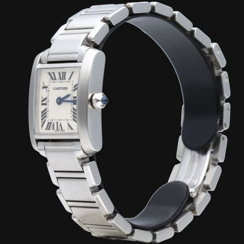 Montre Cartier Tank Française - Montre en acier quartz 58 Facettes MT44015
