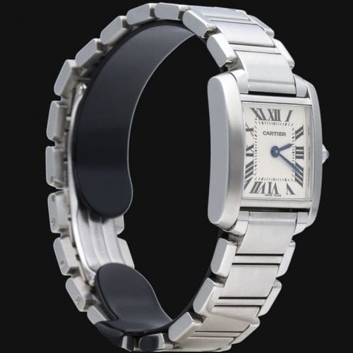Montre Cartier Tank Française - Montre en acier quartz 58 Facettes MT44015