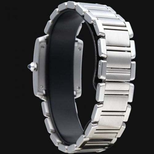 Montre Cartier Tank Française - Montre en acier quartz 58 Facettes MT44015