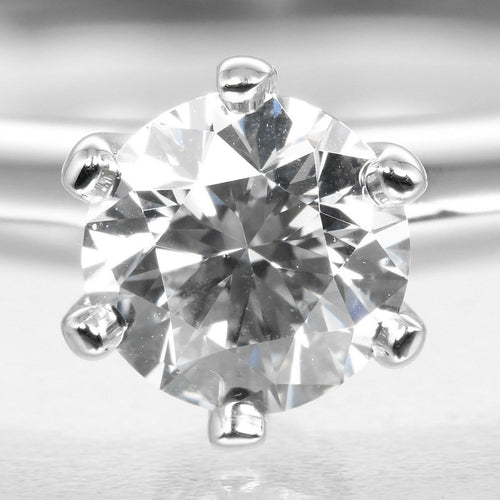 Bague 48 Tiffany & Co. - Bague solitaire Tiffany Setting en platine et diamant 58 Facettes c3927u