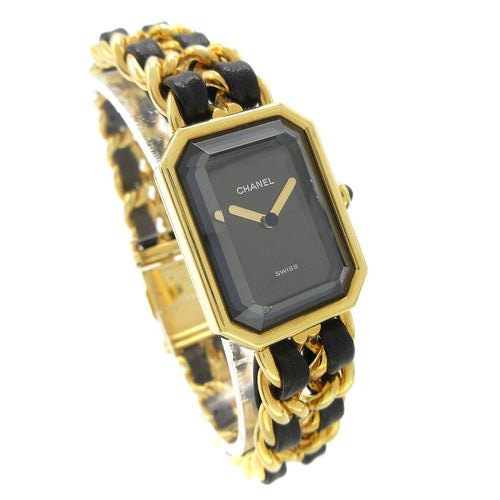 Montre Chanel Première Rock - Montre en métal plaqué et cuir 58 Facettes o2b3cv