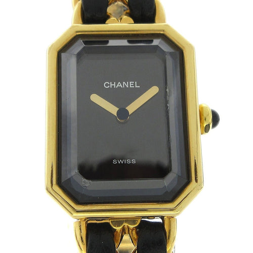 Montre Chanel Première Rock - Montre en métal plaqué et cuir 58 Facettes o2b3cv