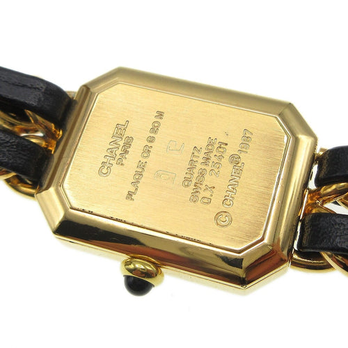 Montre Chanel Première Rock - Montre en métal plaqué et cuir 58 Facettes o2b3cv