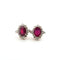 Boucles d'oreilles Boucles d’oreilles en or jaune 18 ct avec rubis et diamants 58 Facettes 68/26 A
