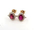 Boucles d'oreilles Boucles d’oreilles en or jaune 18 ct avec rubis et diamants 58 Facettes 68/26 A