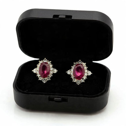 Boucles d'oreilles Boucles d’oreilles en or jaune 18 ct avec rubis et diamants 58 Facettes 68/26 A
