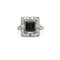 Bague 55 Bague Art déco en platine 950 sertie d’un saphir et diamants 58 Facettes 260040R