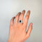 Bague 55 Bague Art déco en platine 950 sertie d’un saphir et diamants 58 Facettes 260040R