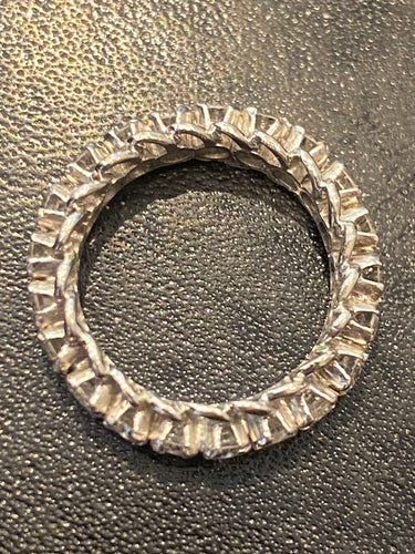 Bague 48 Alliance américaine - Bague en or blanc 750 et diamants 1,30 ct 58 Facettes LP224
