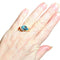 Bague 60 Bague en or jaune 18 carats avec topaze bleue poire et diamants 58 Facettes 7861 A