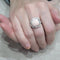 Bague 49 Bague corail et diamants en or blanc 18k 58 Facettes T305