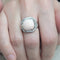 Bague 49 Bague corail et diamants en or blanc 18k 58 Facettes T305