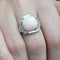 Bague 49 Bague corail et diamants en or blanc 18k 58 Facettes T305