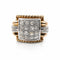 Bague 54 Bague bandeau Art déco en or rose 18k et platine avec diamants 58 Facettes Bague bandeau