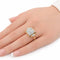 Bague 54 Bague bandeau Art déco en or rose 18k et platine avec diamants 58 Facettes Bague bandeau