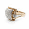 Bague 54 Bague bandeau Art déco en or rose 18k et platine avec diamants 58 Facettes Bague bandeau
